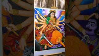 Maa Durga Acrylic Painting (part-2) Finished Painting  #shorts #durgamaa #maadurga #painting #art