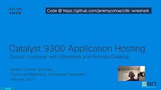 Cisco Catalyst 9300 Application Hosting - Docker container with Wireshark and Remote Desktop