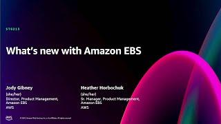 AWS re:Invent 2024 - What’s new with Amazon EBS (STG213)