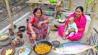 Hilsha fish & Duck curry cooking for our Special Guest | জোড়া ইলিশ সঙ্গে শীতের স্পেশাল হাঁসের মাংস