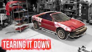 Pt.1 | Boostedboiz $400 MR2 build |  Taking it apart for paint!