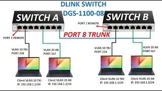 VLAN MODE TRUNK SWITCH MANAGABLE DLINK 1100-08