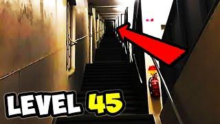 What's up the stairs on Backrooms level 45?