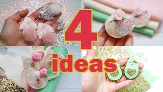 4 COOL IDEAS  Cute DIY felt hair clips