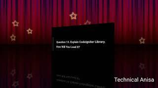 Codeigniter  Interview Questions With Answers Part-2