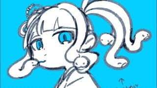 【縦型で】ショート動画の絵を描く【へび編】