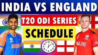 India vs England Schedule: India vs England T20 and ODI Series Schedule