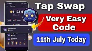 Watch New Video | 10 & 11 July Tapswap Code Today | Cryptocurrency worldwide news | 1st Video Code