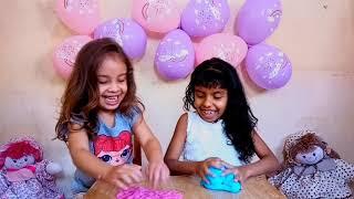 Fazendo slime com a minha prima!!