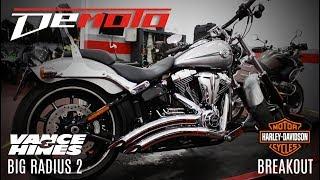 Montaje y Sonido Escape VANCE & HINES BIG RADIUS 2 HARLEY BREAKOUT / DEMOTO.ES