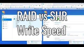 RAID vs SHR Test Part 1 - Write Speed Comparison