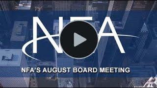 NFA Board Update—August 2020 Meeting