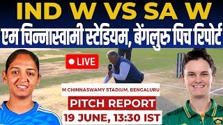 IN W vs SA W 2nd ODI Pitch Report, M chinnaswamy stadium Pitch Report, bengaluru Pitch Report