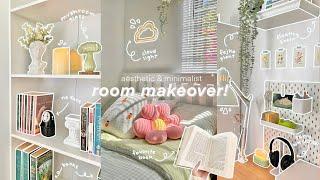 extreme small room makeover 2024  | aesthetic & minimalist inspired