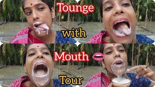 Tongue  with Mouth  Tour  finger  biting challenge ||  #tongue #challenge #video #viralvideo