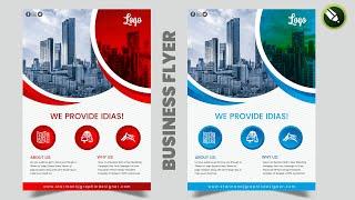 How to Make Corporate Flyer Design - Learn CorelDRAW with SM Graphic Designer