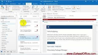 Always use default account when forwarding emails in Outlook