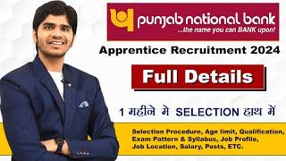 PNB Apprentice Recruitment 2024 |Posts : 2,700 | Male & Female | Apply Online