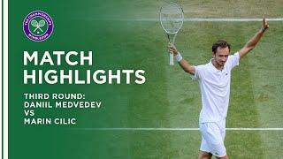 Daniil Medvedev vs Marin Cilic | Third Round Highlights | Wimbledon 2021