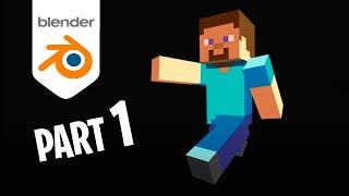 BLENDER NOOBS | How to make Minecraft steve in Blender, PART 1