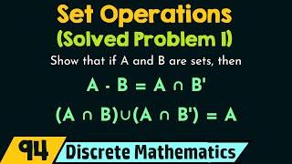 Set Operations (Solved Problem 1)