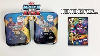 hunting for *GOLD* Messi Limited Edition in MATCH ATTAX 101!! (Tin Opening)