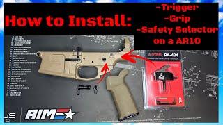 Install Trigger, Grip, and Safety Selector on a AR10 | Aero Precision M5