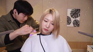 [ASMR] Professional hair stylist doing an ASMR‍ | No talking