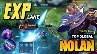 EXP LANE Nolan Best Build 2023 [ Nolan Top Global Gameplay ] By Thu Taw Kgg - Mobile Legends