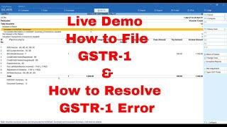 Live Demo - How to File GSTR1 in Tally Prime | How to resolve GSTR1 error in Tally Prime