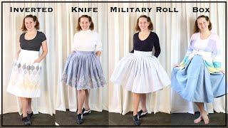 Pleated Skirts 4 Ways! (Box, Knife, Inverted, Military Roll)