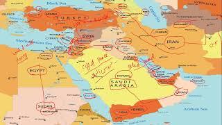 Middle East Countries & Their Location/ Middle East Map GK Mcqs- PPSC/FPSC
