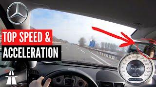 (2007) MERCEDES E350 TOP SPEED ON GERMAN AUTOBAHN