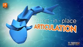 How To Make Articulated Print In Place Designs | Articulated Shark