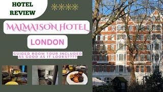 MALMAISON HOTEL (LONDON) REVIEW & ROOM TOUR.  #Malmaison #london #review