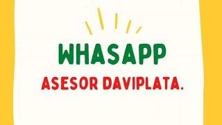 ‍ comunícate con un asesor de daviplata en WhatsApp por la App.   #daviplata