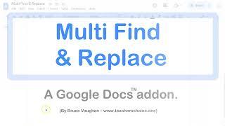 Multi Find & Replace for Google Docs