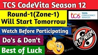 Codevita Round-1 will start tomorrow |Do's & Don't #tcscodevita #tcs