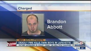 Father of twin boys killed in fire faces charges