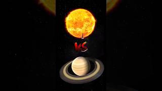 Sun VS Saturn #shorts #viral #earth #solarsystem #space #planet