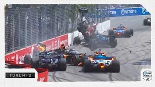 Santino Ferrucci flips into catch fence in massive incident at Toronto | INDYCAR