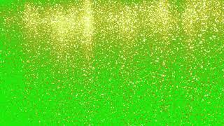 Green Screen | Chroma Key | Gold glitter powder rain seamless loop on green screen  | 4K | HD