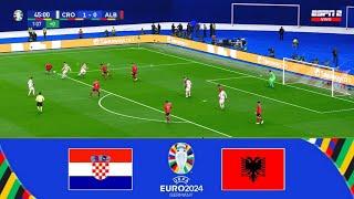 Croatia vs Albania (2-2) | UEFA Euro Cup 2024 | Match Live Today | eFootball Pes 21 Gameplay
