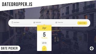 Date Picker | Use datedropper.js | CSS - Jquery Tutorial