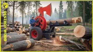 Fastest Automatic Firewood Processing Machine | World's Fastest Wood Cutting Chainsaw #14