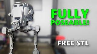 3D Printed AT-ST | Review And Build | Articulated Star Wars 3D Prints