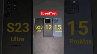 iQOO 12 vs S23 Ultra vs 15ProMax SpeedTest 