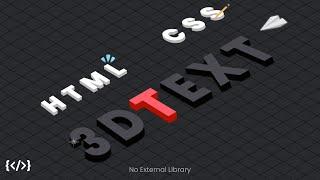 Create 3D Isometric Text using HTML CSS only - No External Library