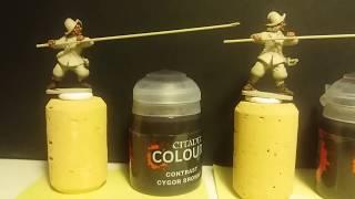 Contrast Paint on historical miniatures. Painting Boots.