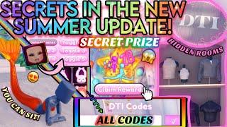  SECRETS In the *NEW* SUMMER UPDATE! *ALL* Codes, SECRET Rooms + MORE! || Dress to Impress 